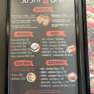 Menu 1/3