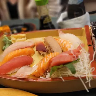 Sushi and sashimi platter