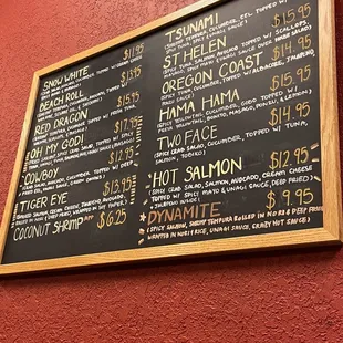 Specials Menu