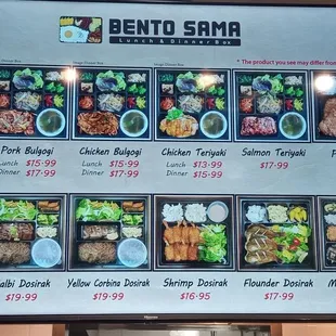 Pork Bulgoji is second item from left on top row.  $17.99 dinner portion. As good as it gets!  2nd pg of 3 pgs of menu