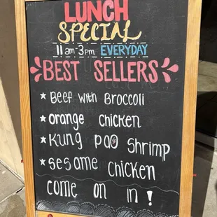&quot;Best Sellers&quot; Lunch Specials