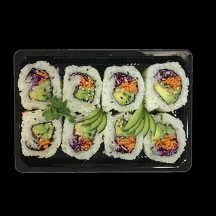 Veggie Rolls-Red cabbage, carrot, cucumber, and avocado