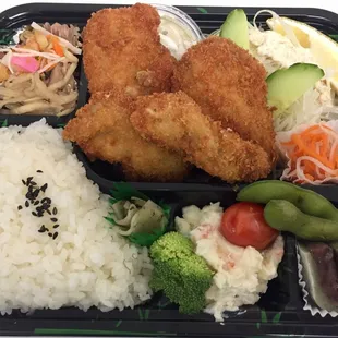 Oyster fry Bento