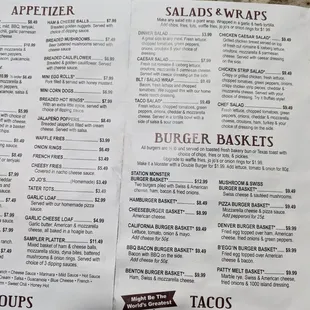 The menu, of which none are $10.99