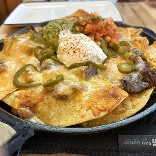 Nacho bowl. Tastes even better than it looks. Chips by themselves are awesome.
