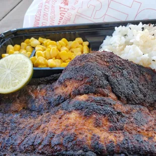 grilled fish and rice