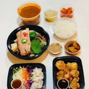 During COVID time, special Korean style set sanhowon beefgalbi oisobagi galbi  yangjangpi gangjeong gamjatang kkakdugi  baekkimchi jangajji