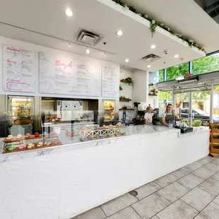 a view of a bakery counter