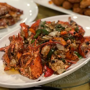 豉椒炒雙龍 Lobsters with soybeans and pepper