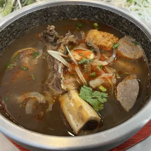 Soup in a stone bowl