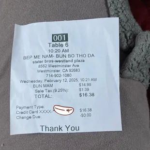 Receipt