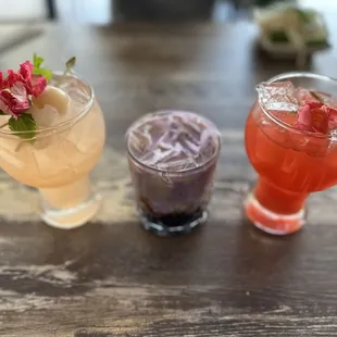 Lychee tea, Ube Coffee and lunar new year tea
