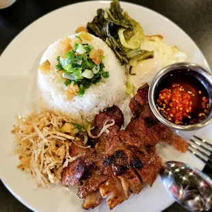 a plate of food on a table