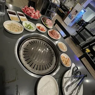 a variety of food items