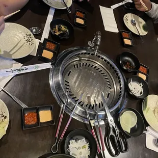 a group of people sitting around a table