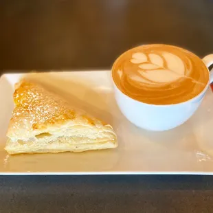 Blackberry and cream cheese turnover
+ homemade caramel latte