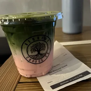 Strawberry Matcha Latte