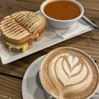 Panini & homemade tomato soup