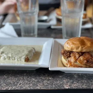 Ranch chicken and fried Alfredo
