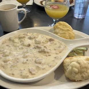 Sausage Gravy and Biscuits