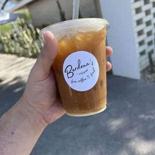 Cold brew with almond milk
