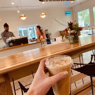 iced lavender latte with oat milk!