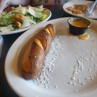 Soft pretzel with beer cheese