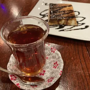 Kazan Dibi Custard and Turkish Tea