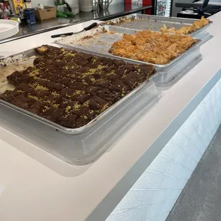 Desserts on the bar