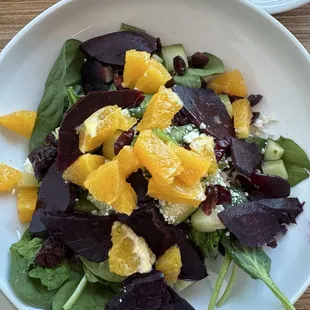 Beet and orange salad along