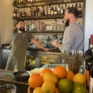 Behind the bar
