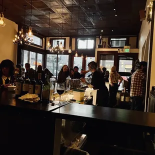 View of the bar from our seats