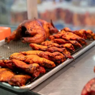 fried chicken, bbq chicken, poultry, food, chicken wings and fried chicken, bbq wings, chicken, chicken wings, fried chicken wings