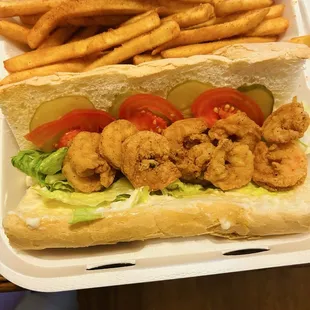 The shrimp poboy (little skimpy on the shrimp but still tasty)