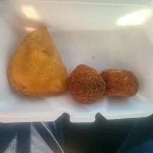 Crawfish Pie and Boudin Balls
