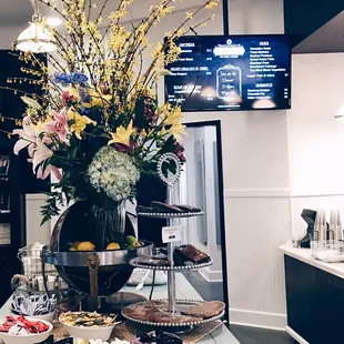 a display of food