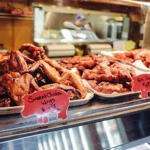 chicken wings and fried chicken, food
