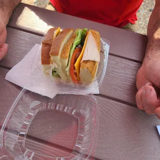 Turkey and Bacon Club Sandwich