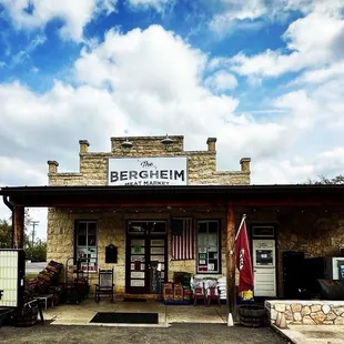 the front of the building