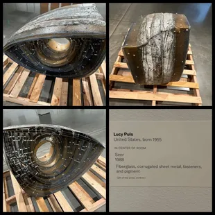 Lucy Puls ~ United States 1955 ~ Seer (1988} Fiberglass, corrugated sheet metal, fasteners and pigments. {10/6/2024}