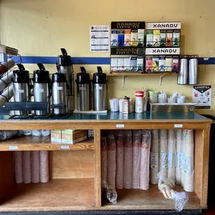 Coffee and tea station