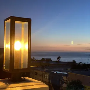 View from rooftop just past sunset.