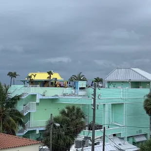 View of Hurricane Rooftop Bar from Berkeley Beach Club Rooftop Bar, Pass-a-Grille Beach, next to St Pete Beach
