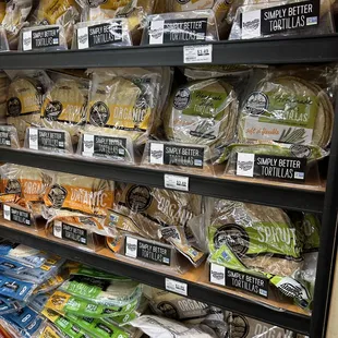 a variety of snacks for sale