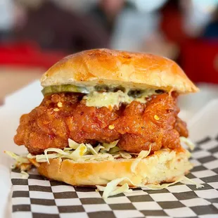 Yuzu Hot Fried Chicken Sando by Chef Tommy from Hina Yakitori