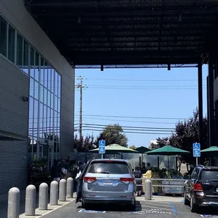 Entrance with outdoor produce area.