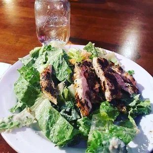 Delicious delicious delicious, creamy chicken Caesar salad