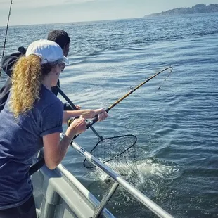 Catchn her fish and DJ our deckhand was right there to net it 8/13/20