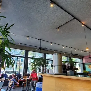Just a general picture of the inside of the entire cafe. There is more seating that isn&apos;t visible around the corner.