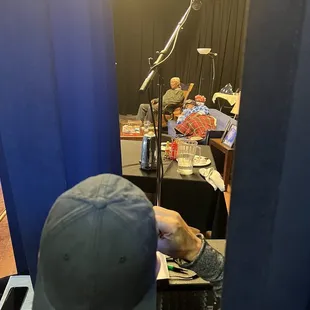 Our sound and tech guy watching in the wings!